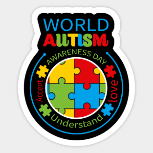 World autism - Awareness day - Puzzle Sticker